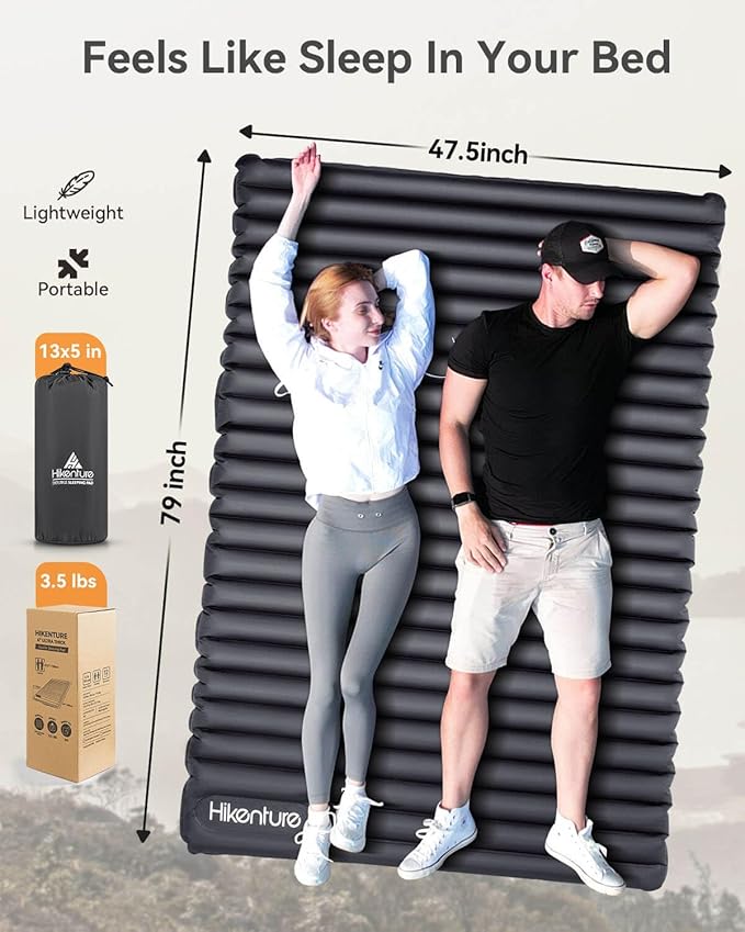 Hikenture Double Sleeping Pad for Camping