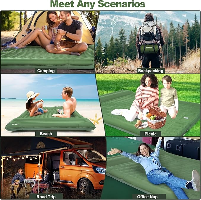 The 990‑lb Secret to Couples Camping: CAMULAND Double Sleeping Pad – 4.7″ Ultra‑Thick, Foot‑Pump Inflated