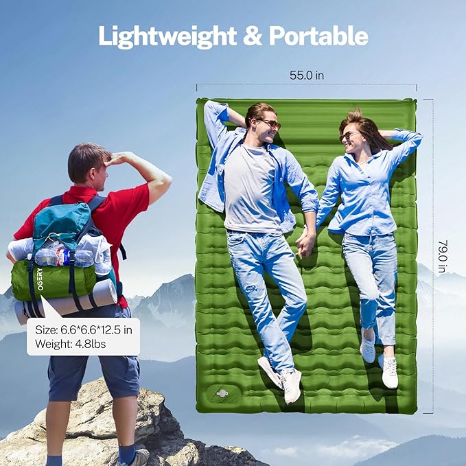 Finally, a Double Camping Pad That Feels Like a Real Bed: The OGERY 6″ Extra‑Thick Reinforced Sleeping Pad