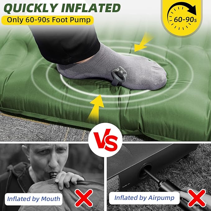 The Ultimate Guide to Backcountry Comfort: Why the 32.68″ Extra Wide Sleeping Pad with Built-in Foot Pump is a Game-Changer for Outdoor Enthusiasts