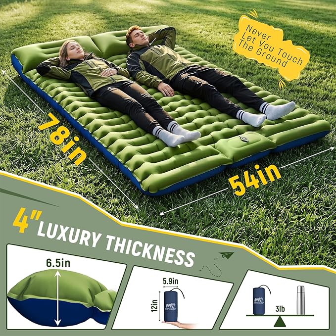 Why 4 inches of extra-thick, foot-pump inflated comfort is the camping upgrade your back (and your camping partner) have been dreaming of