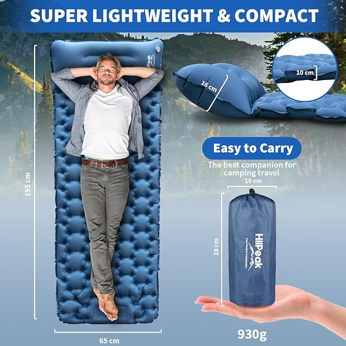 Ergonomic hexagon air cells, a built-in pillow, foot pump inflation in just 30 seconds, and a genius connection system – finally, a sleeping pad that adapts to your adventure.